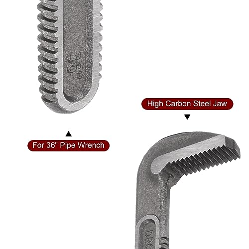 HARFINGTON Pipe Wrench Hook Jaw 36" Plumbing Wrench Replacement Jaws Carbon Steel for 36" Adjustable Wrench - size: 36"