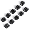 Lamicall 10 Pack [Spring Fixed] Cord Holder, Adjustable Desk Cable Clips | No-Residue Acrylic Adhesive Cable Management, Phone Charger Cord Holder for Wall Car Desktop Nightstand - size: 1Slot-10Pack