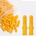 200 Count Premium Plastic Drywall Anchors, 1/4 x 1-3/16 Inch Wall Anchors, 6mm Diameter, Fits #8 x 1-3/16 Inch Screws, Bulk Pack, Screws Not Included (Yellow) - size: 1/4 x 1-3/16"