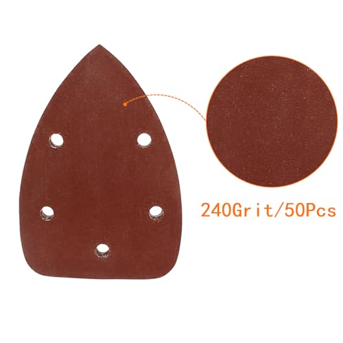 Mouse Detail Sander Sandpaper, 240 Grit, 50 Pcs - size: 240 Grit - 50 Pcs
