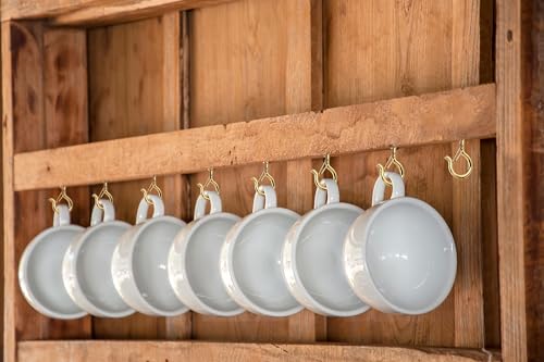 PlusRoc 20 Pack Screw Hooks for Hanging Plants Outdoor Lights(Gold) - color: Gold