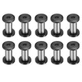 HARFINGTON 10pcs Knife Handle Screws 5 x 16mm M4 Torx Sink Head Stainless Steel Pocket Knife Pivot Pin Folding Knives Bolts Fasteners for Blade Fixing, Black/Silver - size: 5 x 16mm