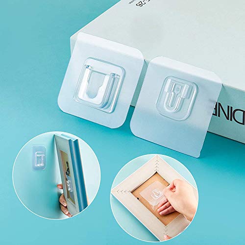 Double Sided Adhesive Wall Hooks,24 Pack Self Adhesive Hooks,Suitable for Hanging and Organizing