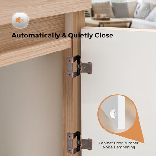 Ravinte Antique Copper Semi-Overlay 1/2 inch Self-Closing Hinges, 10 Pack - color: Antique Copper