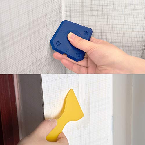 8 Pieces Caulk Tool Kit Sealant Finishing Tools Plastic Caulking Tools for Sealant Grout Finishing Sealing Tile Sealing & Grouting Finishing Tools for Tile and Grout Smoothing(Blue)