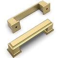 Amerdeco 10 Pack Brushed Gold Cabinet Pulls 3 Inch Hole Center Drawer Pulls Cabinet Hardware Solid Kitchen Cabinet Handles for Bathroom Drawer Pulls Dresser Pulls ZH0001 | Cabient Hardware Kitchen Cabinet Handles for Bathroom Drawer Pulls Dresser Pulls ZH