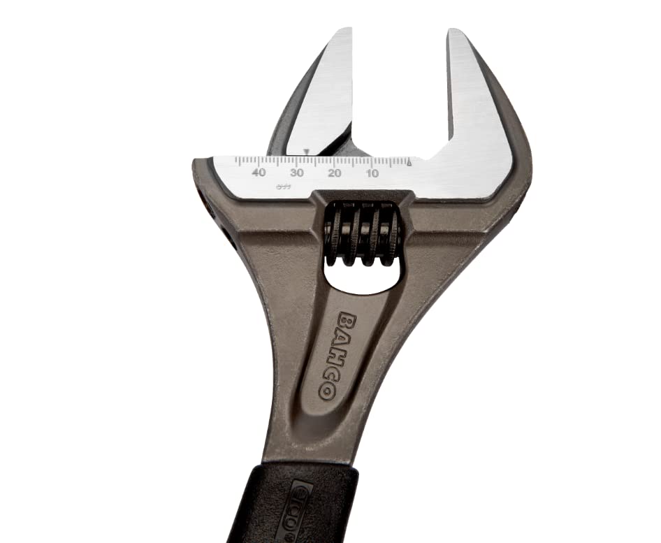 Bahco BAH9031RUS Ergo Big-Mouth Adjustable Wrench with Rubber Handle - 8 Inch - Black Phosphate Finish - size: 8 inches, style: Black Phosphate Finish - Standard Jaw