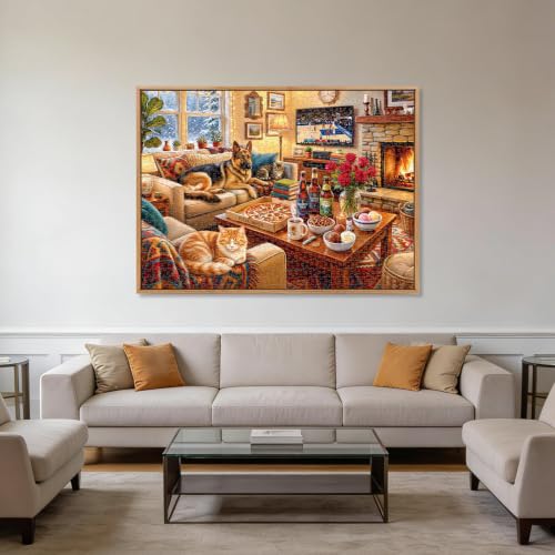 Cozy Living Room Puzzles for Adults 1000 Pieces - color: Cozy Retreat