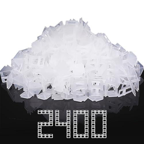 DGSL Tile Spacers 2400 Pcs Tile Clips, Tile Leveling System Clips 1/16 Inch - size: 1/16 Inch*2400 Piece