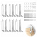 Wall Anchors for Furniture, Furniture Anchor Kit, 12 Pack, Silver - color: Silver
