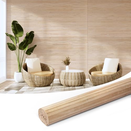 Art3d 48 x 96 in Pole Wrap Natural Bamboo Wall Panel, 1-Pack, Carbonized - color: Carbonized, size: 1-48 inches x 96 inches