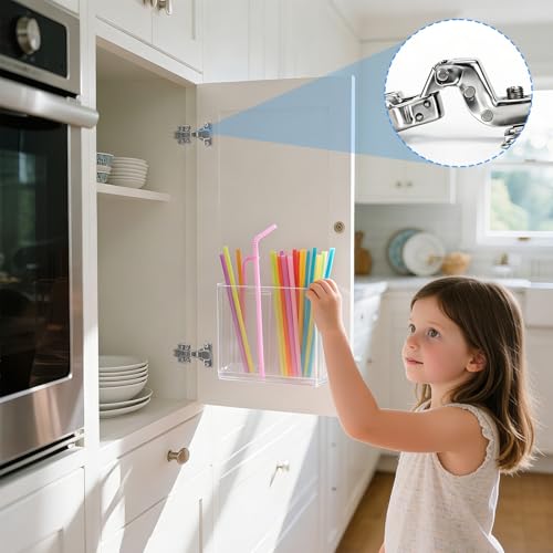 4 Pack Soft Close Cabinet Hinges 35mm, Inset Hinge for Kitchen - size: 35 mm