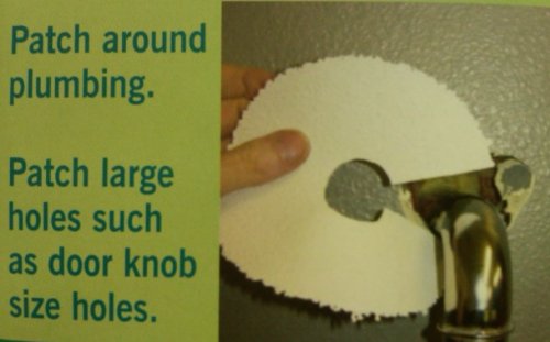 Stepsaver Products USA Made Self-Adhesive Trump Wall Repair Patch Kit Textured (1) Pack with 8 Repair Patches for Door Knob Sized Holes and 8 Center Reinforcement Patches.