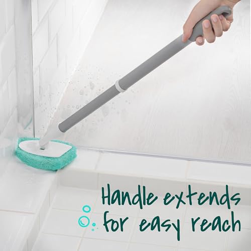 Scotch-Brite Extendable Tub & Tile Scrubber Kit, 1 Handle & 3 Scrubbers