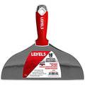 10" Soft-Grip Stainless Steel Drywall Joint Knife - LEVEL5 | Pro-Grade | Comfortable Finishing Hand Tool | Metal Hammer End | Sheetrock Gyprock Plasterboard Mud | 5-146 - size: 10"