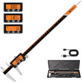 HARDELL Digital Caliper 12" USB-C Charging – Orange Display, Non-Backlit - size: 12 Inch