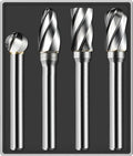 4Pcs Carbide Burr Set 1/4 Shank Aluminum Cut (Wide-Flute Cut) Die Grinder Bits Rotary Tools Attachment Kit Rasp File Accessories Metal Wood Stone Steel Grinding Deburring Cutting Porting Carving