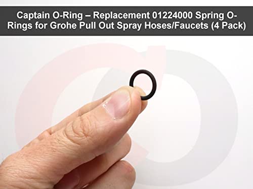 Captain O-Ring – Replacement 01224000 Spring O-Rings for Grohe Pull Out Spray Hoses/Faucets (4 Pack)