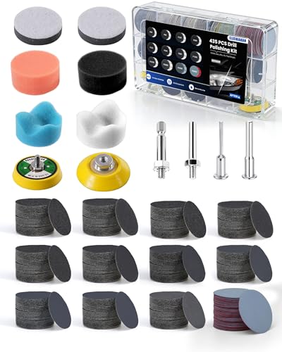 435PCS 2 Inch Wet Dry Sanding Discs Headlight Restoration Polishing Kit