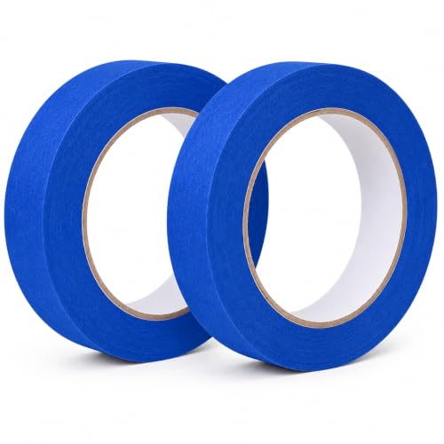 Blue Painters Tape 1 Inch Wide, 2 Rolls x 60 Yds Blue Masking Tape - size: 2 Rolls Blue Painters Tape 1 Inch x 60 Yards Each