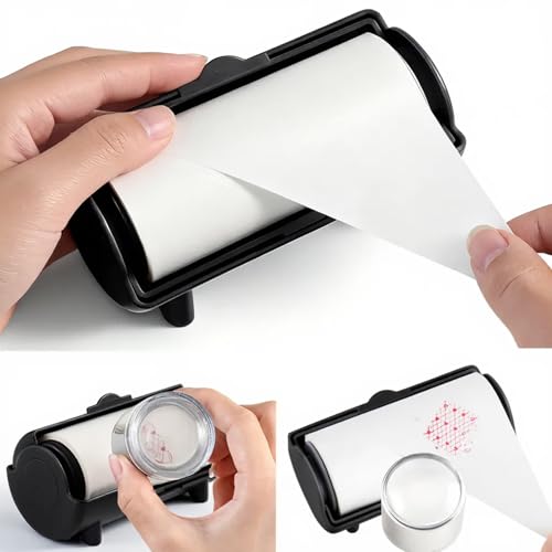 Nail Stamper Cleaner Roll, Sticky Lint Remover for Stampers - color: Black