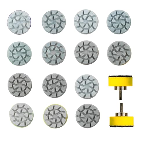 1inch 25mm Mini Diamond Polishing Pad Set, 14 Different Grit 50#-10000# Water Sanding Discs & 2.3mm 3mm Shaft Hook & Loop Back Holder for Detail Fine Grinding - style: 2.3mm 3mm Shank
