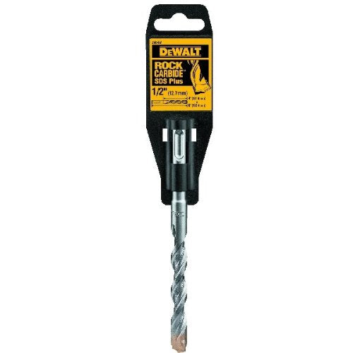 DEWALT SDS+ Hammer Bit, Rock Carbide, 1/2-Inch by 4-Inch by 6-Inch (DW5437) - size: Single