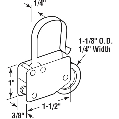 Prime-Line B 713 Screen Door Tension Spring with 1-1/8 in. Nylon Roller, 2 Pack