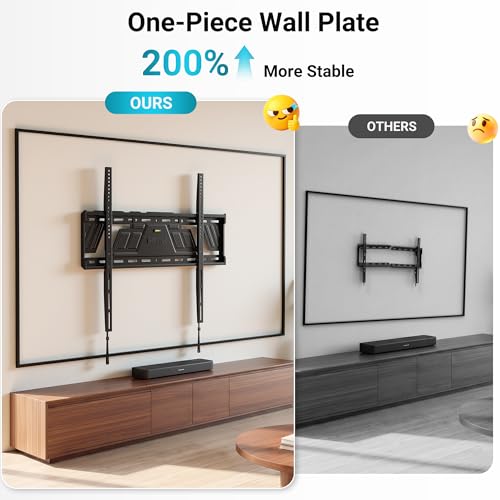 BONTEC Heavy Duty Fixed TV Wall Mount, 43-100 Inch TVs, Max VESA 800x600mm - size: 43-100 Inch