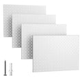 EVERHANGER Metal Pegboard Panels, Heavy Duty Pegboard Wall Organizer - color: Gray, size: 4pack 12"X16"