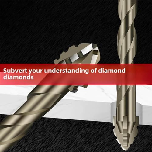Four Blade Serrated Eccentric Drill Bit | TiN‑Coated High‑Hardness Wear‑Resistant Drill & Tap Combo | Universal Wood Plastic Masonry Concrete | Assorted Diameter Set (4+5+6+8+10) - color: 4+5+6+8+10