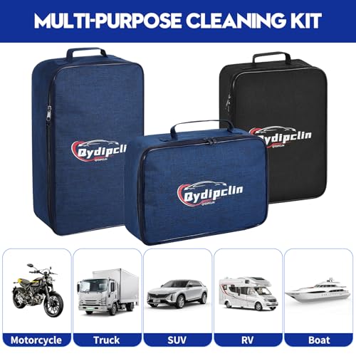 Qydipclin 23Pcs Car Detailing Kit, Car Detailing Brush Set, Car Wash Cleaning Kit, Car Detailing Brushes, Professional Car Care Kit for Interior Exterior Wheels, Blue - size: 23pcs