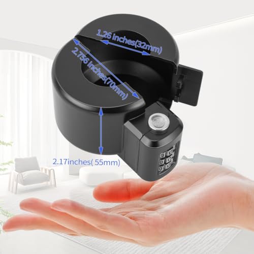 Door Knob Safety Cover Lock Child Proof Door Knob Lockout Device Cover - color: Black