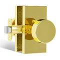 Polished Brass Door Knobs Privacy Door Knobs Interior with Lock - color: Polished Brass