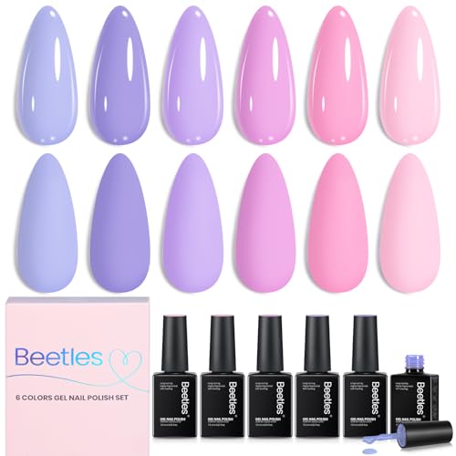 Beetles Purple Gel Polish Set, Floral Reverie Collection,6 Colors - color: Floral Reverie