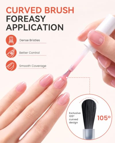 Makartt Jelly Nude Pink Gel Nail Polish Set 15ML: 6 Sheer Jelly Colors - color: Everyday Pink Glow