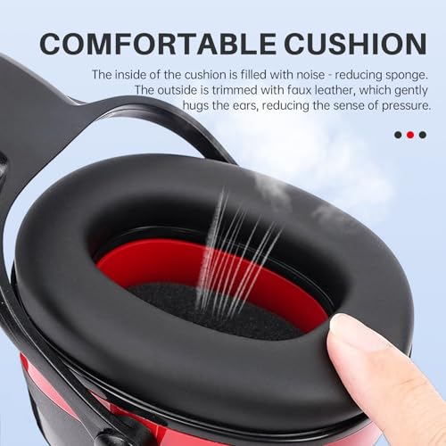 32dB Ear Muffs for Hard Hats, Safety Hearing Protection, Black - style: A30hfm