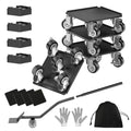 Kavlium Heavy Duty Furniture Dolly,5-Wheel Furniture Movers,5.3 Inch - color: Black, size: 5.3in