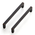 Ravinte Oil Rubbed Bronze Cabinet Handles Solid Drawer Pulls 5 Inch 10 Pack - color: Oil Rubbed Bronze, size: Flat Black 5" Hole Center