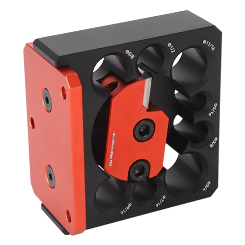 Dowel Maker Jig Kit, Aluminum Alloy 8 Holes Adjustable Drill Milling Dowel Round Rod Auxiliary Tool with Carbide Blade for Wooden Rods Sticks Woodworking