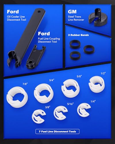 OMT 26Pc Quick Disconnect Tool Kit, Auto Fuel AC & Transmission Lines - color: Blue