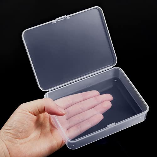 Jetec 6 Pieces Small Clear Plastic Storage Box, 4.5 x 3.3 x 1.2 Inch - size: 4.5 x 3.3 x 1.2 Inch