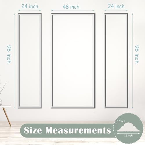 Sunnyglade 3 Frame Precut Wall Molding kit for Interior Wall Décor