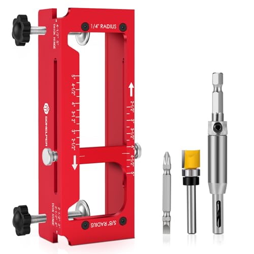 Door Hinge Jig, Door Hinge Template Kit for Router, Red One - style: Red One