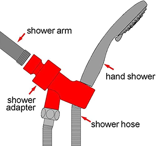 Shower Arm Holder for Handheld Shower Head, Adjustable Mount Bracket, Shower arm Adapter with Swivel Ball, 1/2-Inch, Chrome, Color3 - color: Color 3