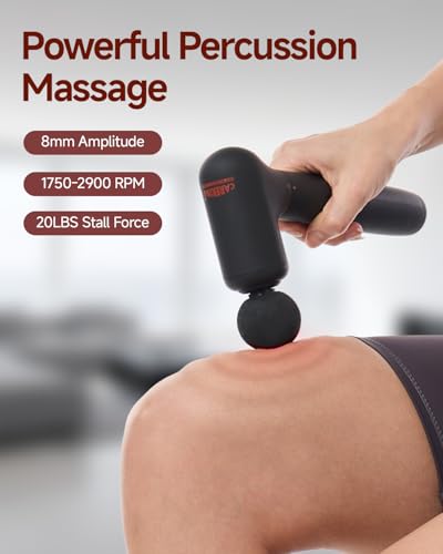 2-in-1 Detachable Massage Gun with Heat, Muscle Massager with Long Handle