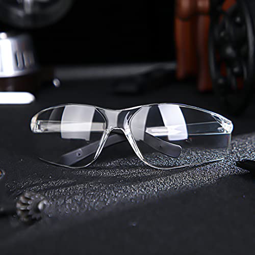 12 Pack Safety Glasses Bulk for Men Women, Tinted Safety Glasses, Clear - color: Clear