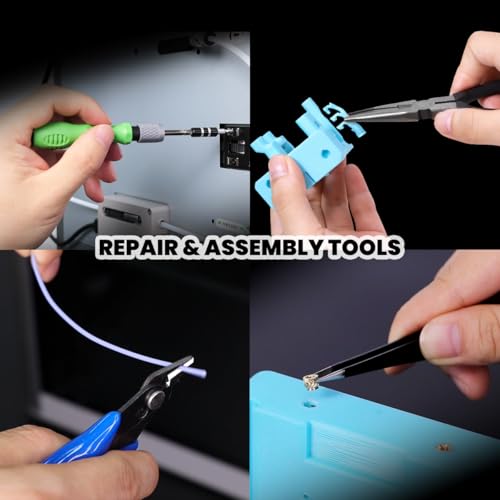 3D Printer Tool Kit with Nozzle Cleaner, PTFE Tube & Deburring Tools