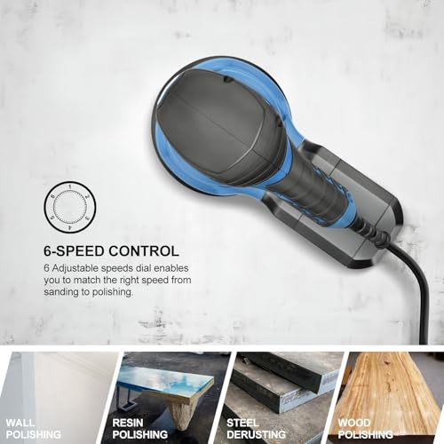 2.5-Amp Random Orbital Sander Corded 4.9-Inch with 20Pcs Sandpapers