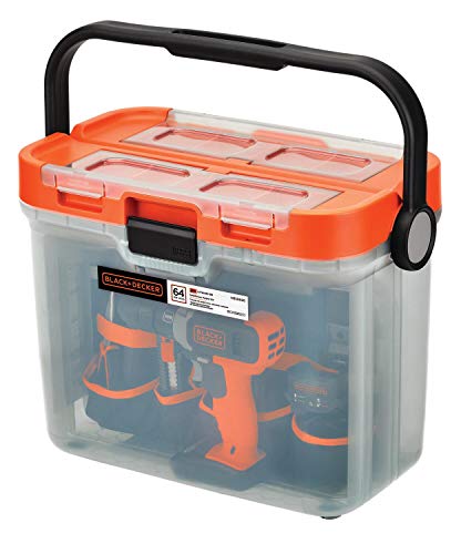 BLACK+DECKER 20V MAX Drill with Home Tool Kit, 64-Piece (BCKSB62C1)